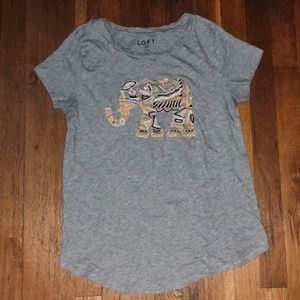 Loft Beaded Elephant T-shirt